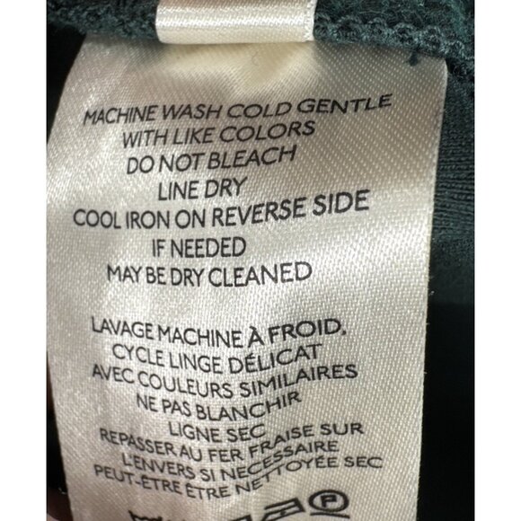 Maeve Anthropologie Dress Pants Trousers Womens 12T Green Belted Wide Leg Ponte - Picture 12 of 12